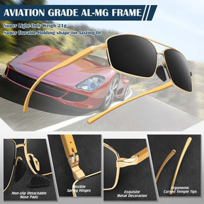 Polygon Aviator Sunglasses MJ2458