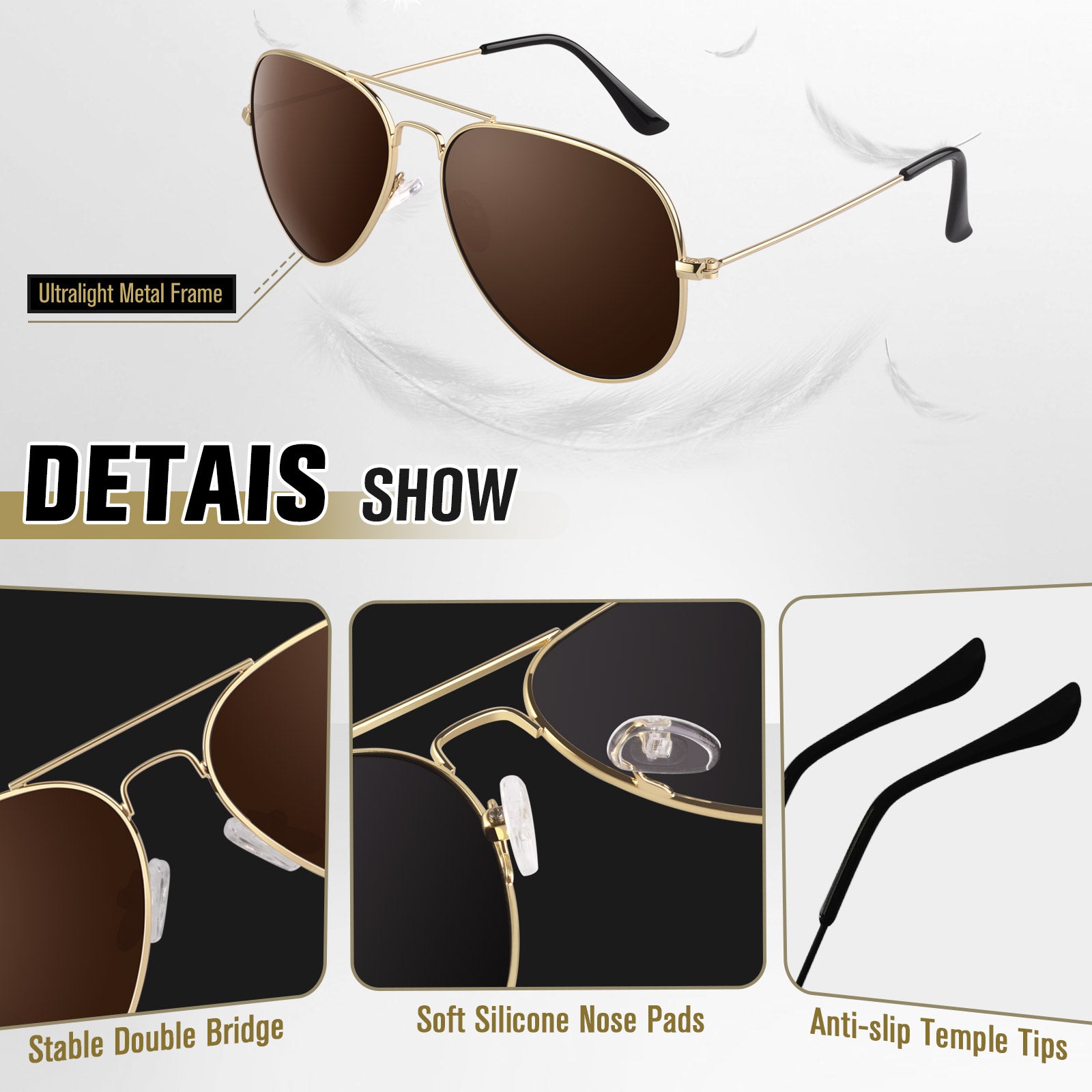 Classic Aviator Sunglasses MJ3025