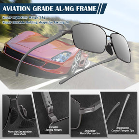 Polygon Aviator Sunglasses MJ2458