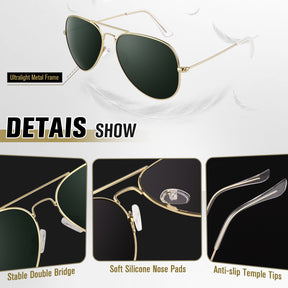 Classic Aviator Sunglasses MJ3025