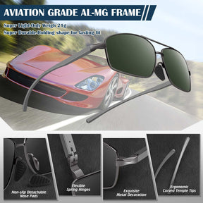Polygon Aviator Sunglasses MJ2458