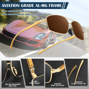 Polygon Aviator Sunglasses MJ2458