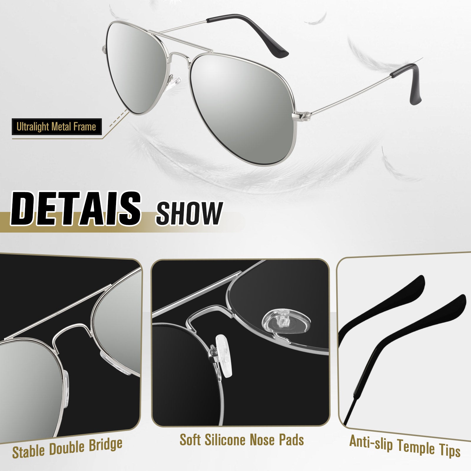 Classic Aviator Sunglasses MJ3025