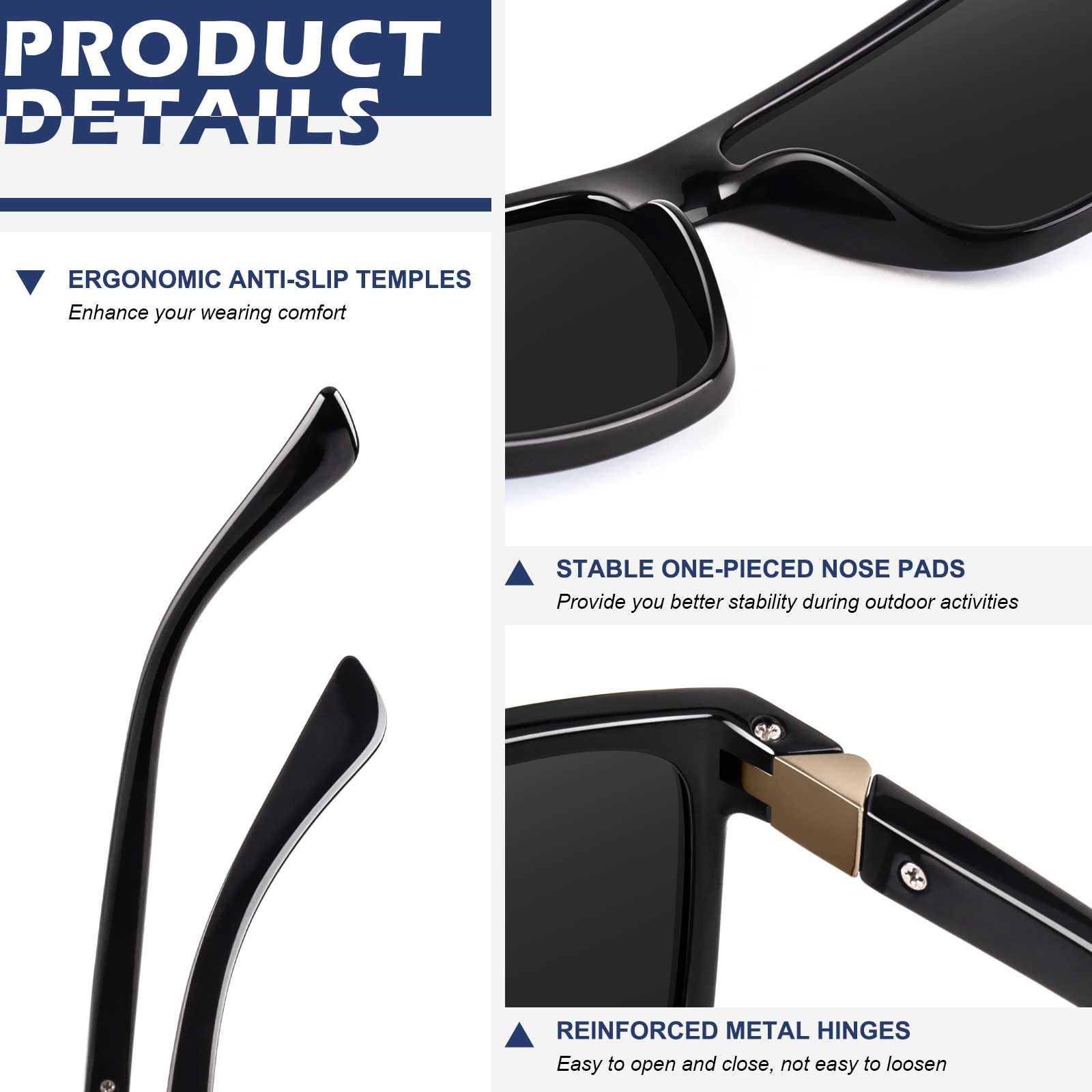 Classic Style Trendy Wayfarer Sunglasses MJ1703