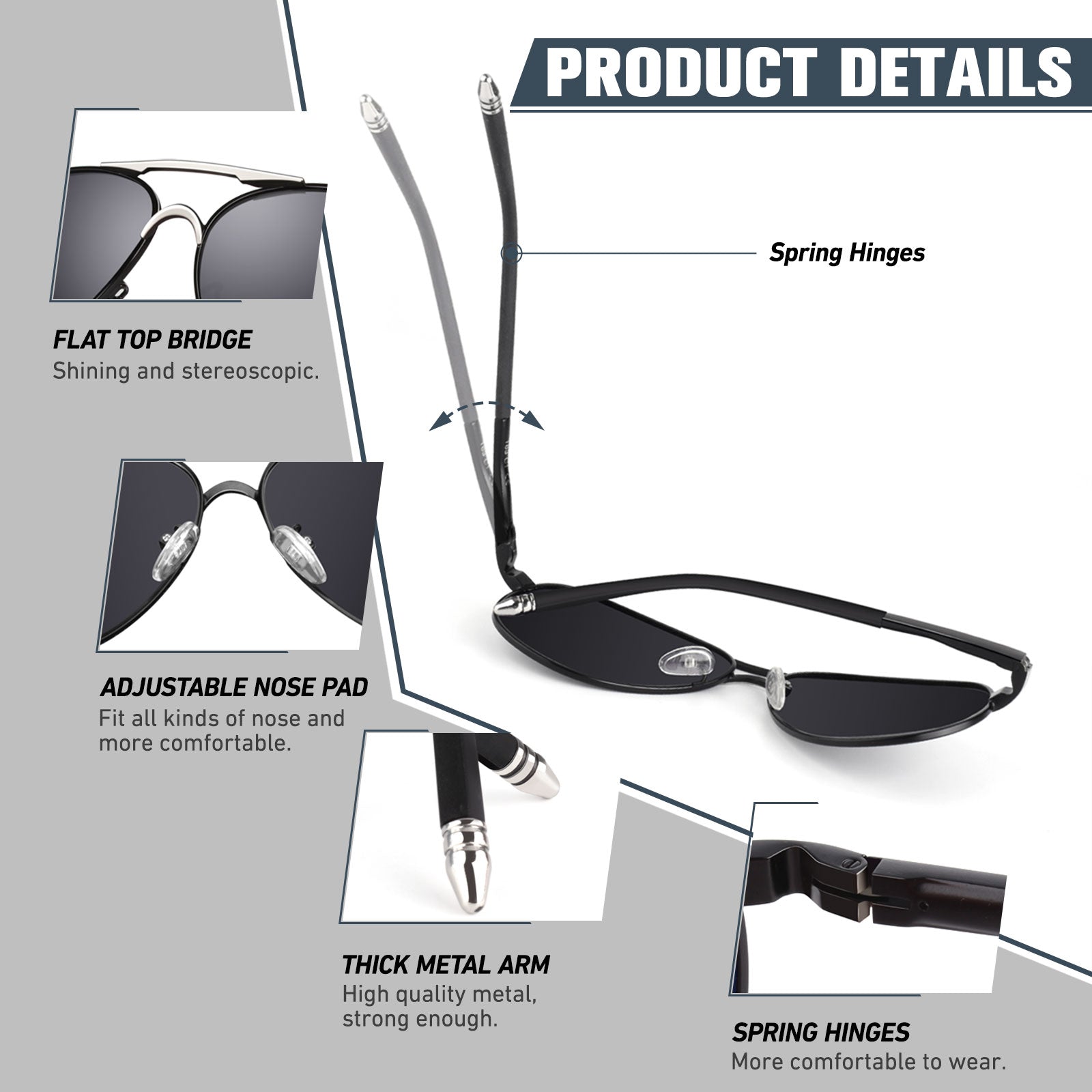 Stylish Aviator Sunglasses MJ183