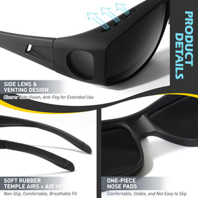 Fit Over Wrap Sunglasses Polarized Lens Wear Over Eyeglasses TJ2501