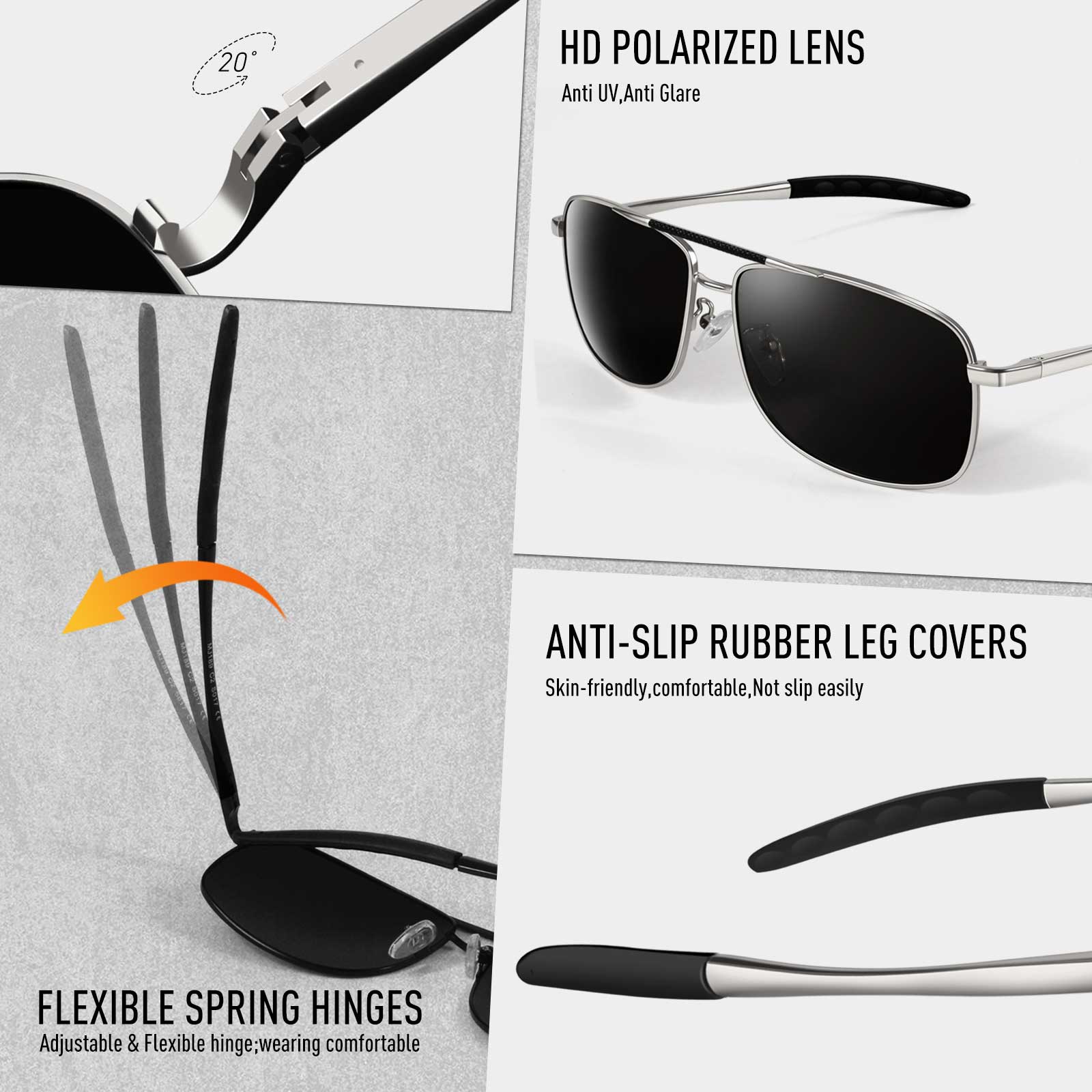 Aviator Sunglasses Polygon Lens MJ189