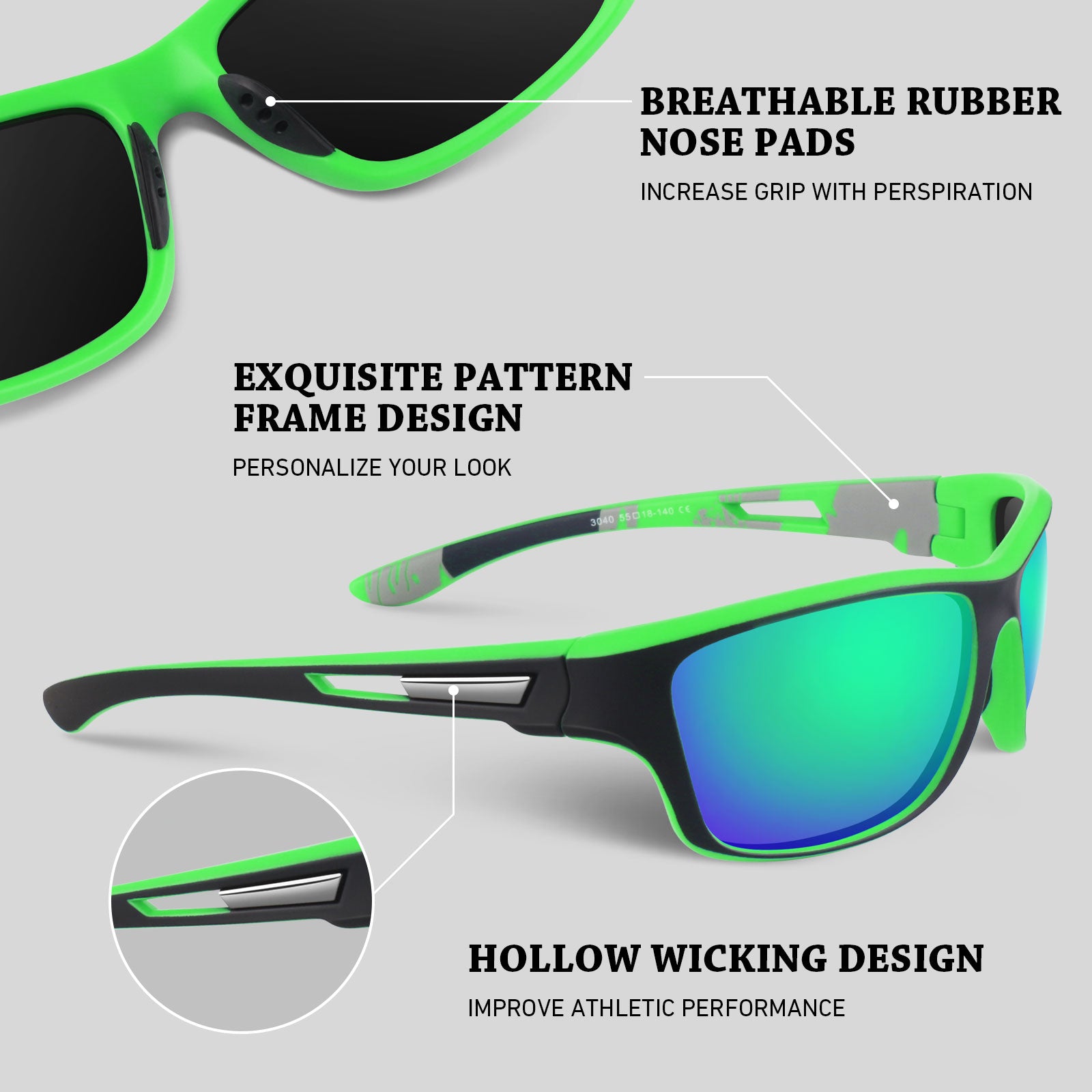 Polarized Outdoor Sport Fishing Sunglasses for Men