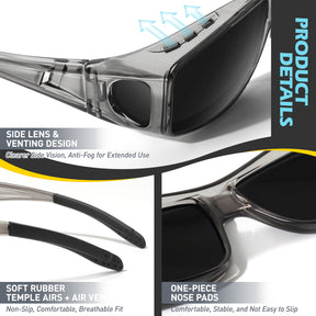 Fit Over Wrap Sunglasses Polarized Lens Wear Over Eyeglasses TJ2501