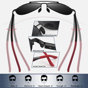 Business Aviator Sunglasses MJ1704