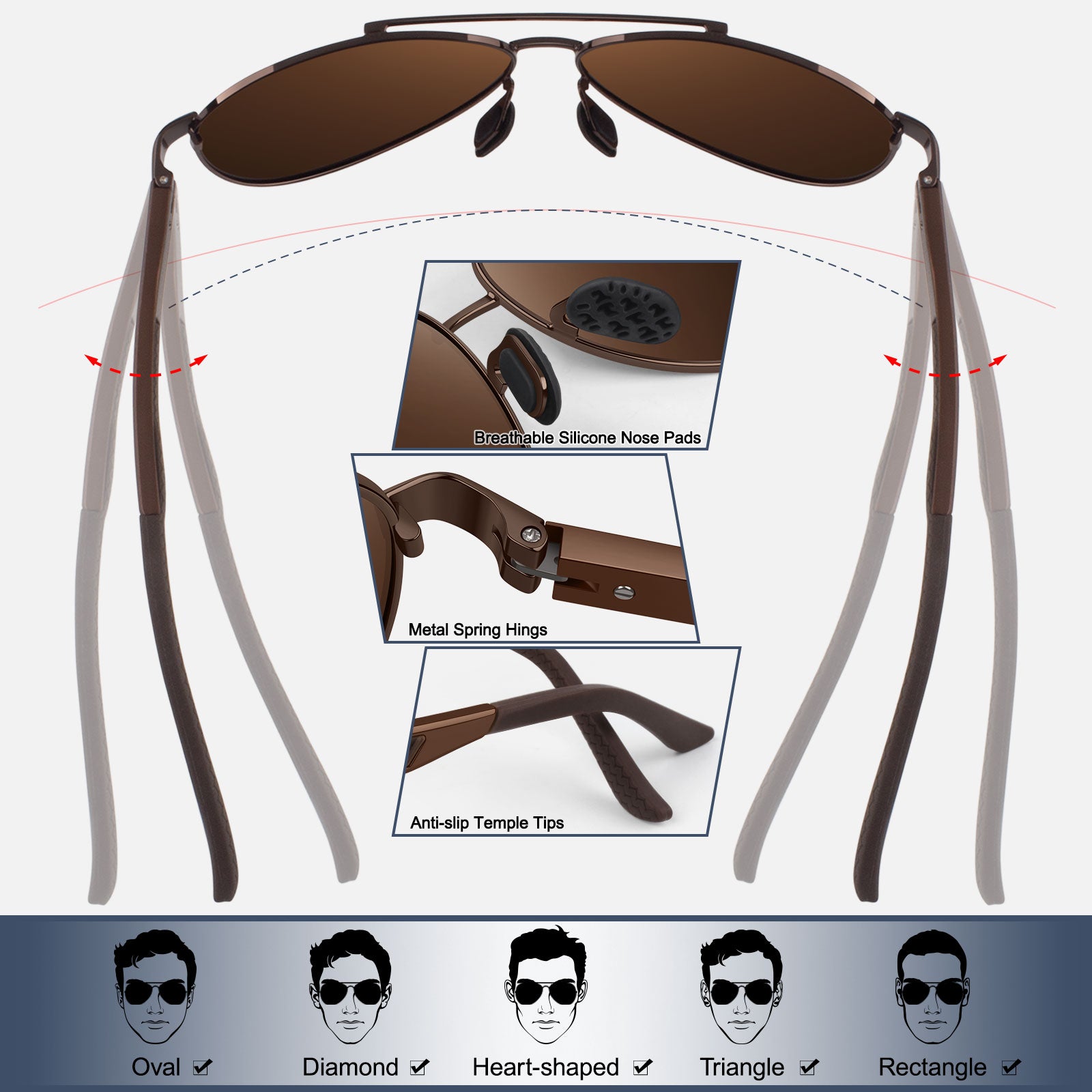 Business Aviator Sunglasses MJ1704