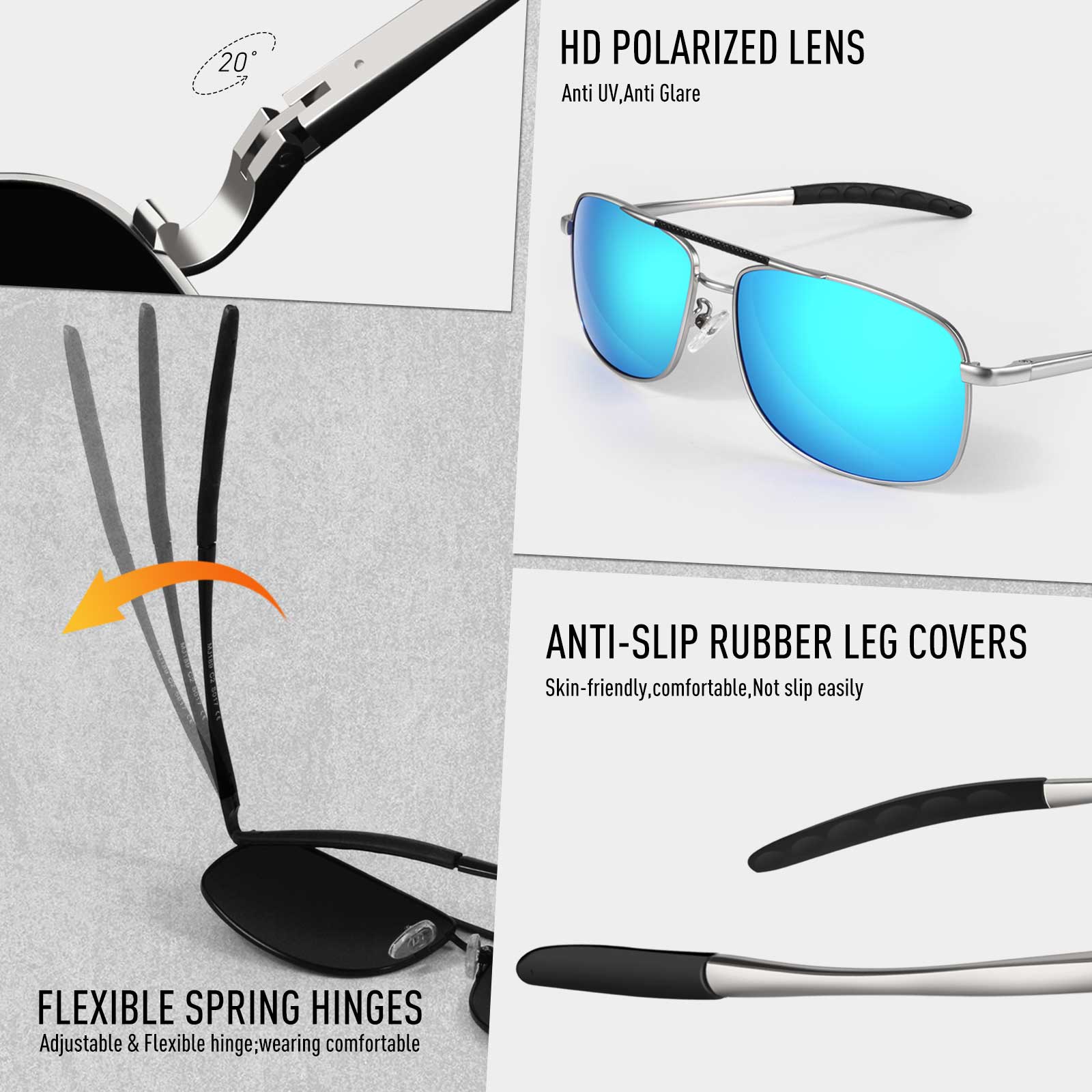 Aviator Sunglasses Polygon Lens MJ189
