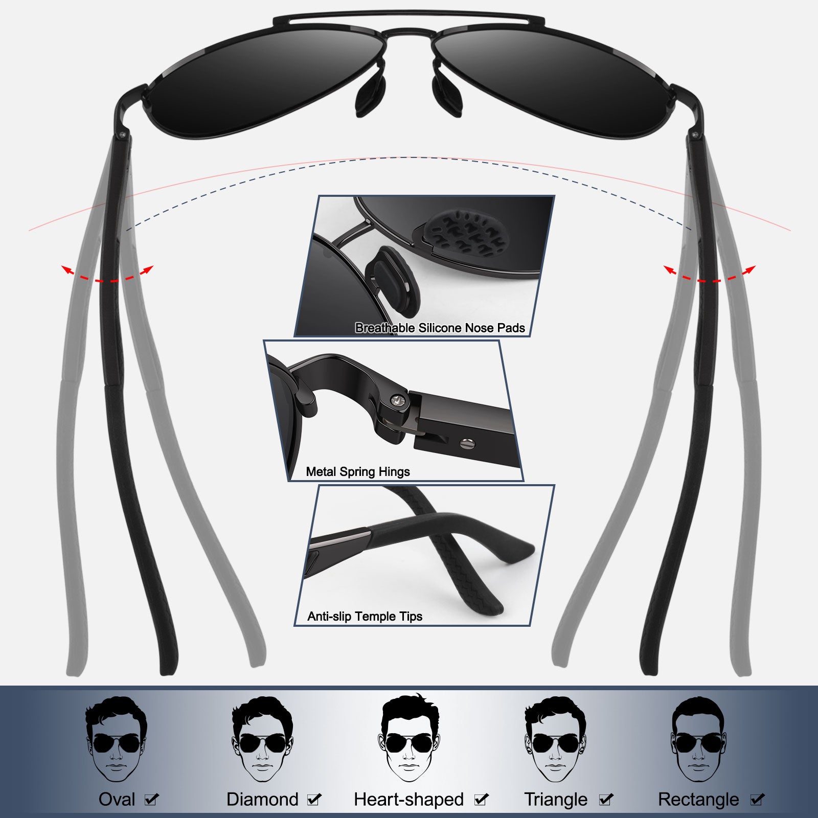 Business Aviator Sunglasses MJ1704