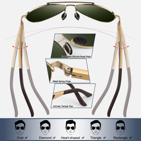 Business Aviator Sunglasses MJ1704
