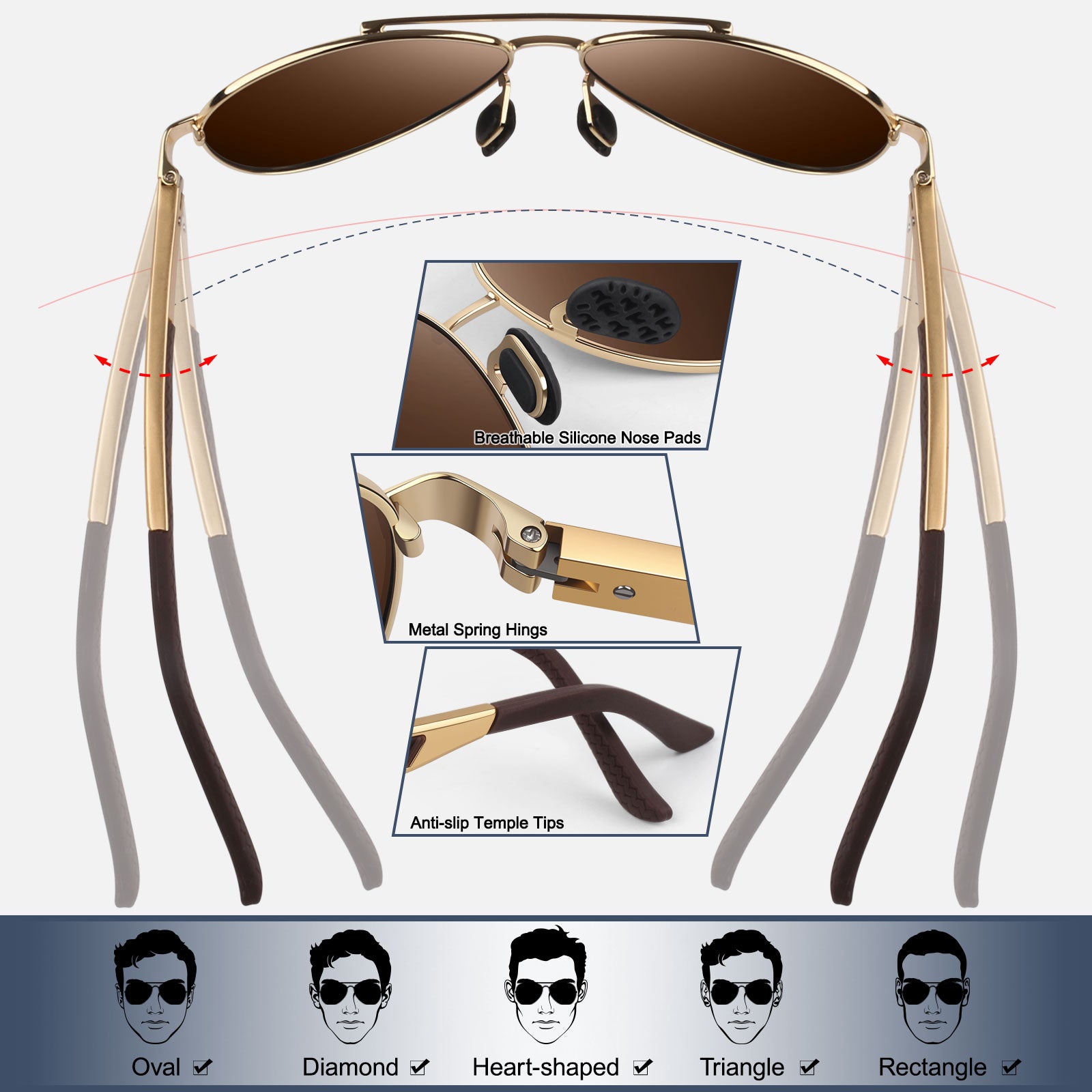 Business Aviator Sunglasses MJ1704