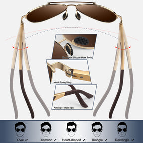 Business Aviator Sunglasses MJ1704