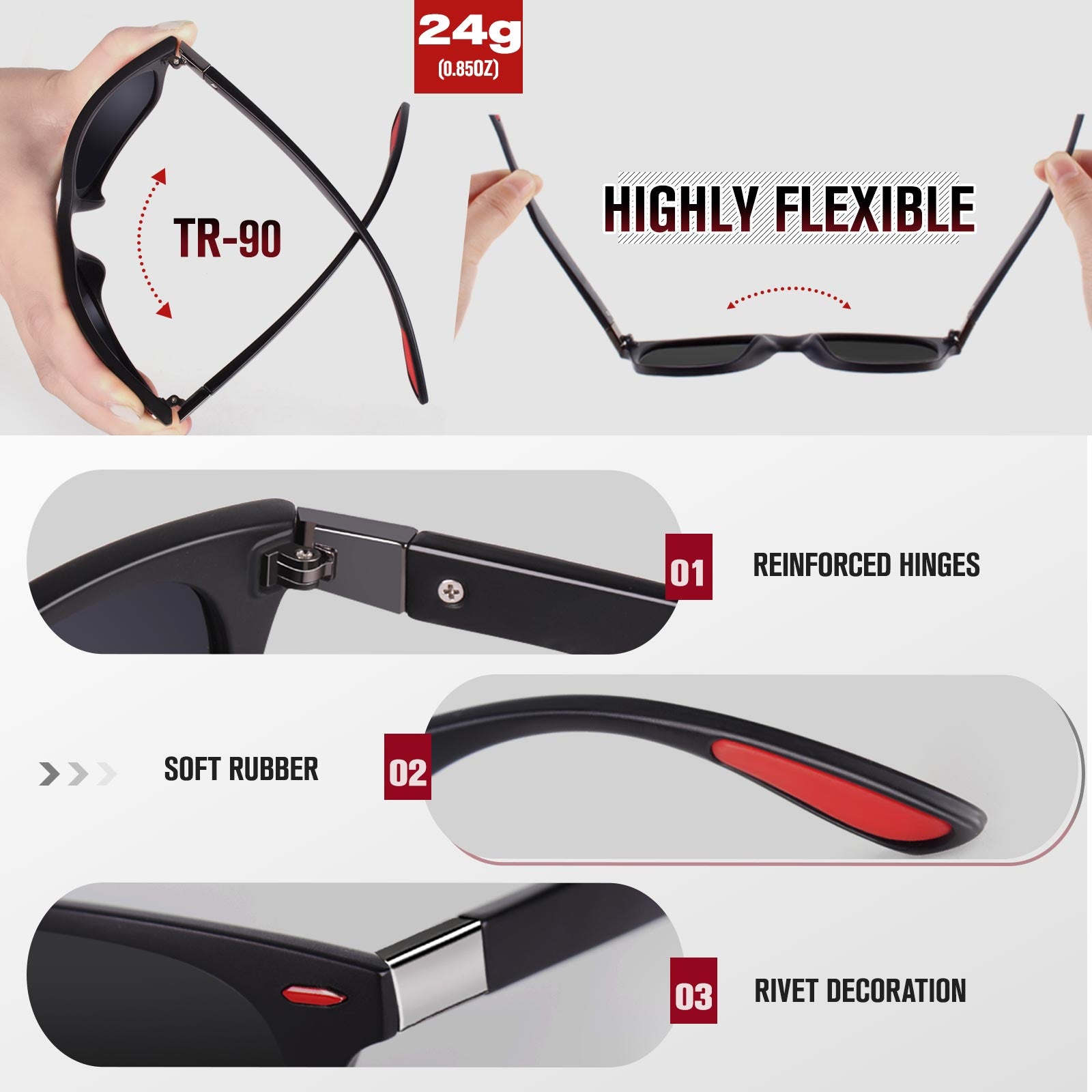 Classic Style Trendy Wayfarer Sunglasses MJ190
