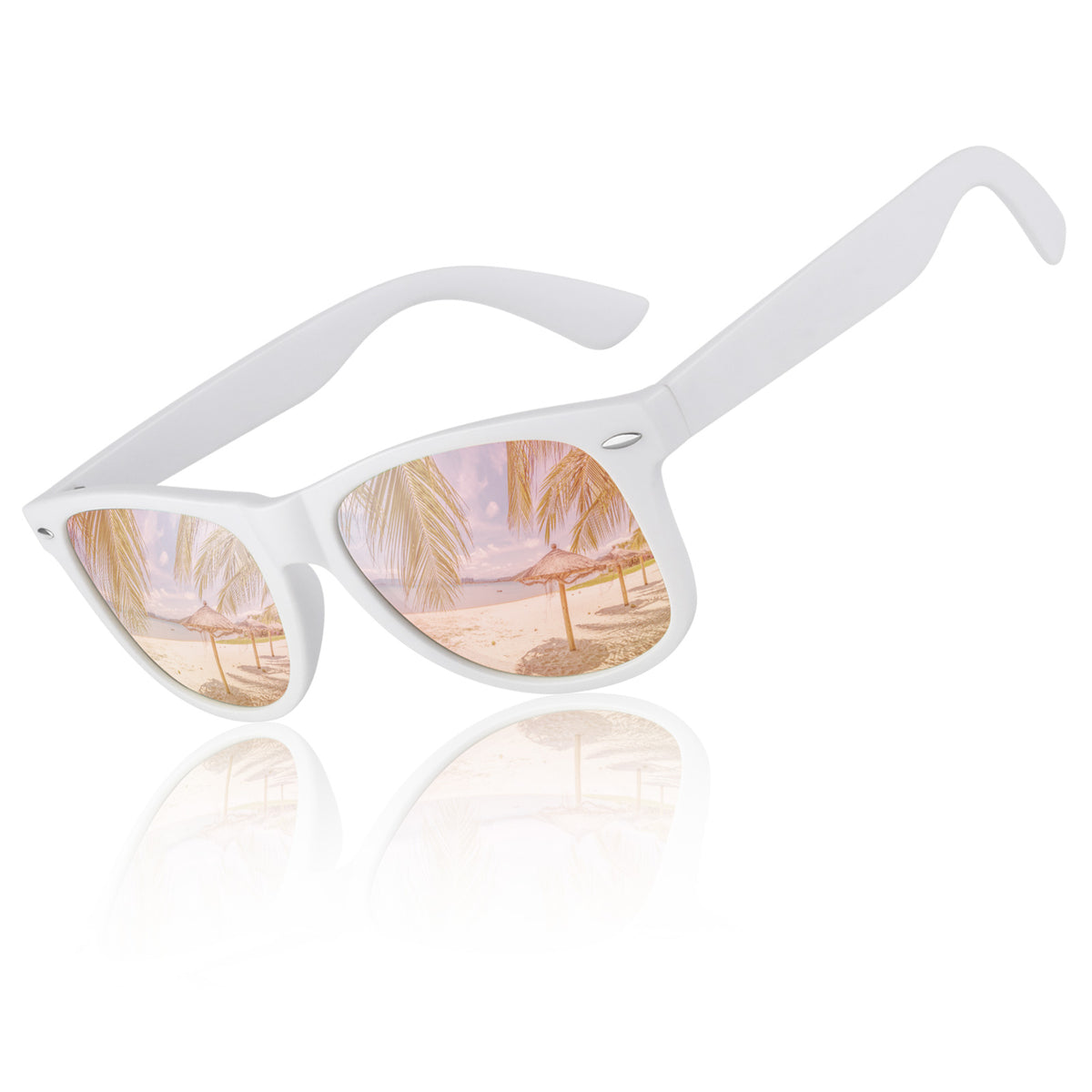 #Color_White Frame/Rose Gold Lens