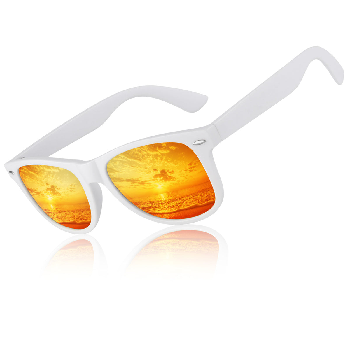 #Color_White Frame/Orange Lens