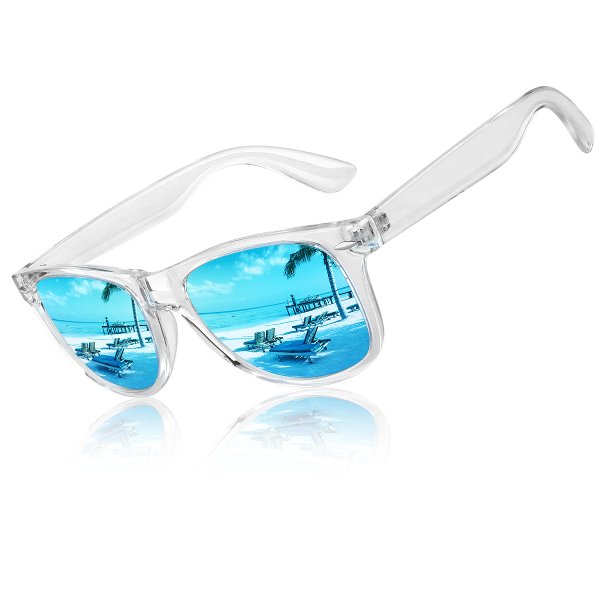 #Color_Clear White Frame/Ice Blue Lens