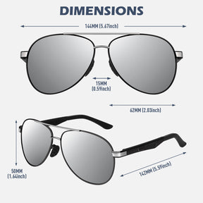 Business Aviator Sunglasses MJ1704