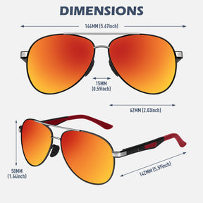 Business Aviator Sunglasses MJ1704