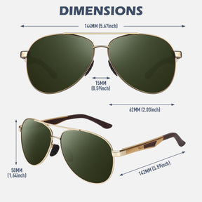Business Aviator Sunglasses MJ1704