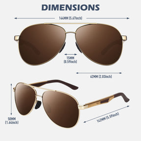 Business Aviator Sunglasses MJ1704