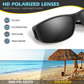 Fit Over Wrap Sunglasses Polarized Lens Wear Over Eyeglasses TJ2501