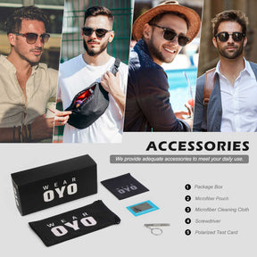 Retro Semi-Rimless Polarized Sunglasses MJ56